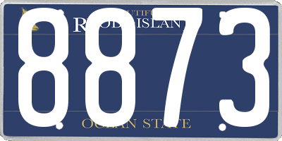 RI license plate 8873