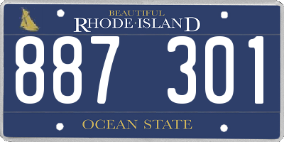 RI license plate 887301