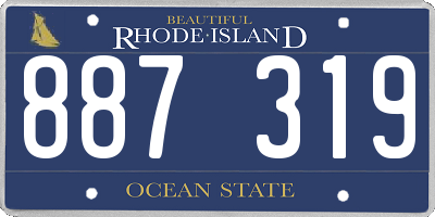 RI license plate 887319