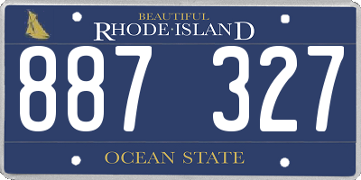 RI license plate 887327