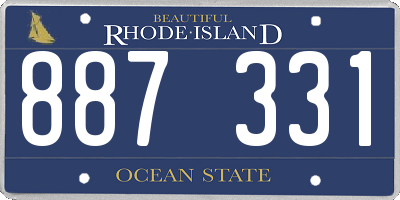 RI license plate 887331