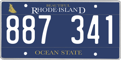RI license plate 887341