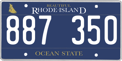 RI license plate 887350