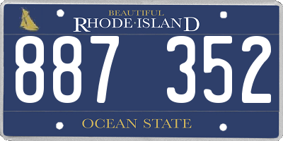 RI license plate 887352