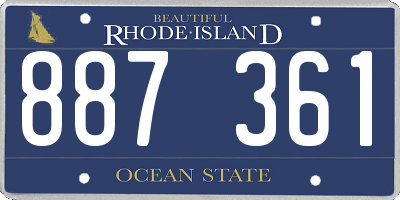 RI license plate 887361