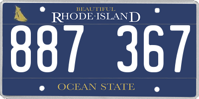RI license plate 887367