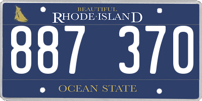 RI license plate 887370