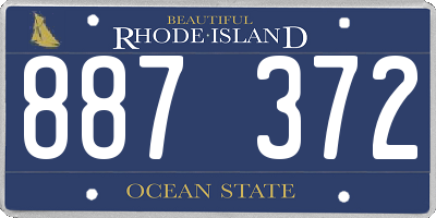 RI license plate 887372