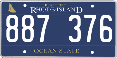 RI license plate 887376