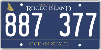 RI license plate 887377