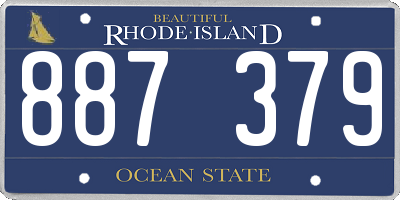 RI license plate 887379