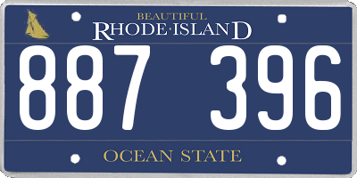 RI license plate 887396