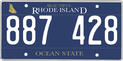RI license plate 887428