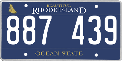 RI license plate 887439