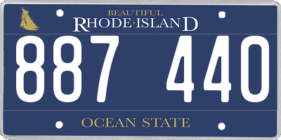 RI license plate 887440