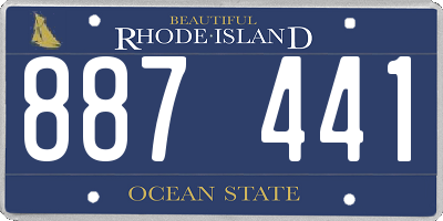 RI license plate 887441