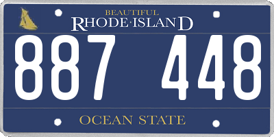 RI license plate 887448