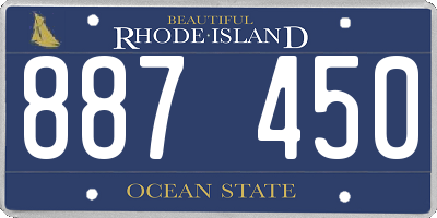 RI license plate 887450
