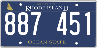 RI license plate 887451