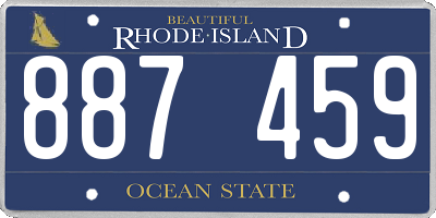 RI license plate 887459