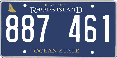RI license plate 887461