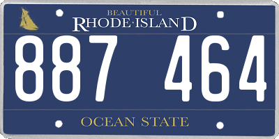 RI license plate 887464