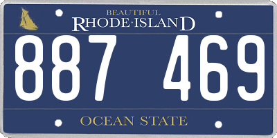 RI license plate 887469