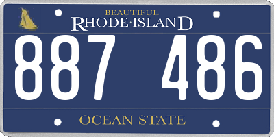 RI license plate 887486
