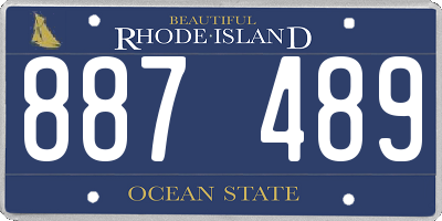 RI license plate 887489