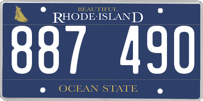 RI license plate 887490