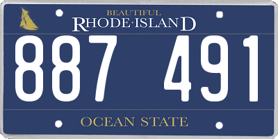 RI license plate 887491
