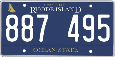 RI license plate 887495