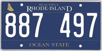 RI license plate 887497