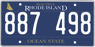 RI license plate 887498
