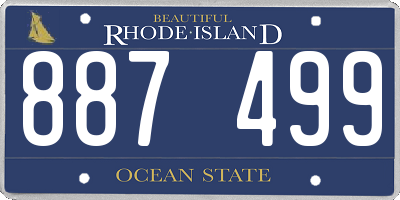 RI license plate 887499