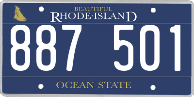 RI license plate 887501
