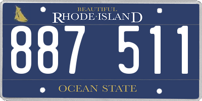 RI license plate 887511