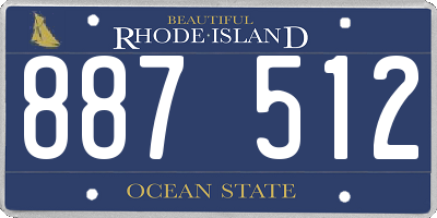 RI license plate 887512