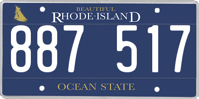 RI license plate 887517