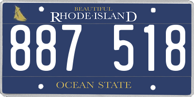 RI license plate 887518