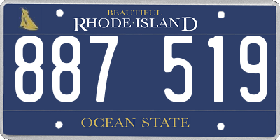 RI license plate 887519