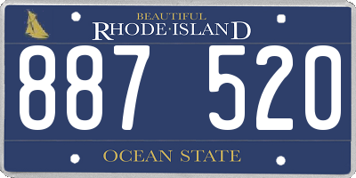RI license plate 887520