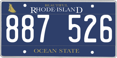 RI license plate 887526