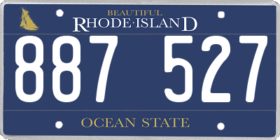 RI license plate 887527