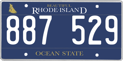 RI license plate 887529