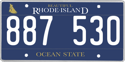 RI license plate 887530