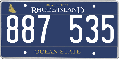 RI license plate 887535