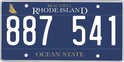 RI license plate 887541