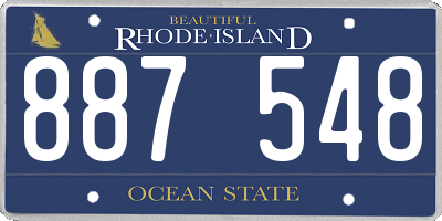 RI license plate 887548