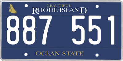 RI license plate 887551